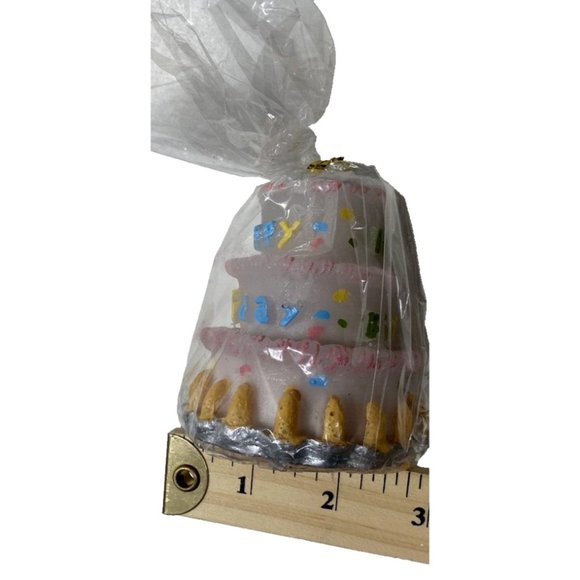 Happy Birthday Cake Candles Lot 6pc Set Pink Tier Cake Candle for Parties - Picture 9 of 12